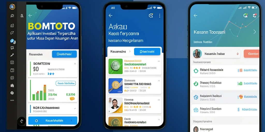 Antarmuka intuitif BOMTOTO untuk pengelolaan investasi.