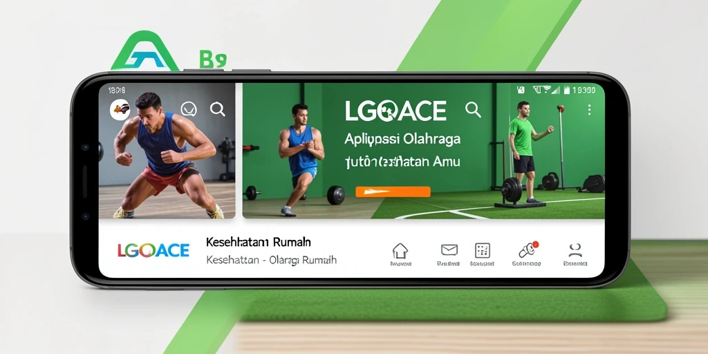 Tampilan antarmuka LGOACE yang sederhana dan berfungsi untuk olahraga rumah.