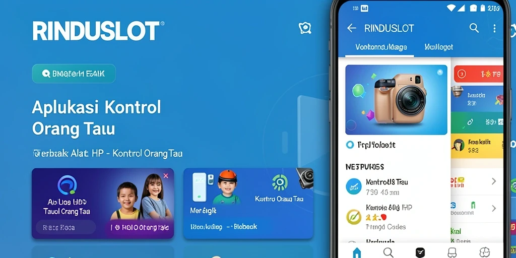 Tampilan antarmuka RINDUSLOT untuk kontrol orang tua yang user-friendly.
